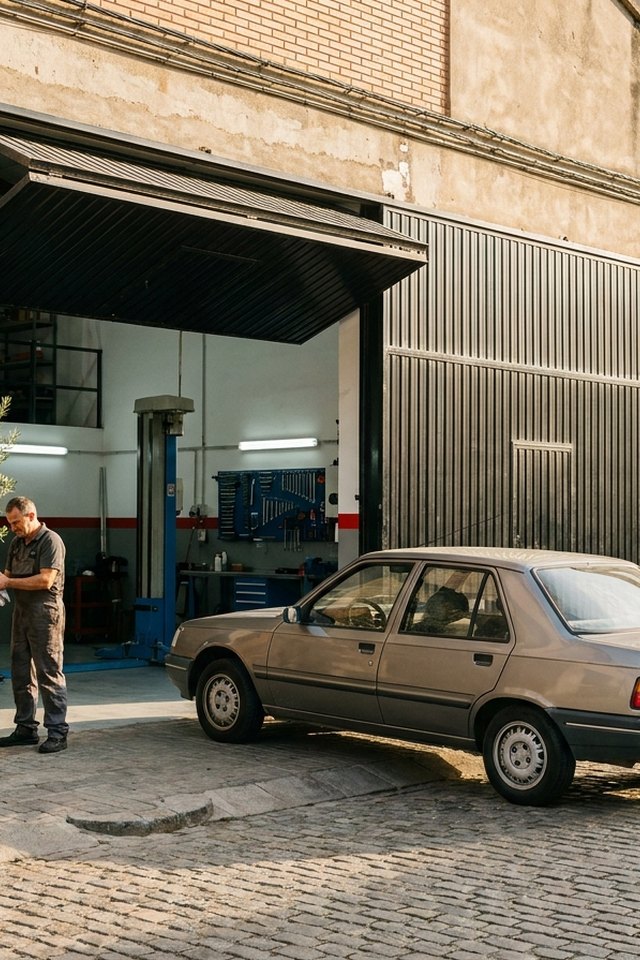 Fachada del taller mecánico